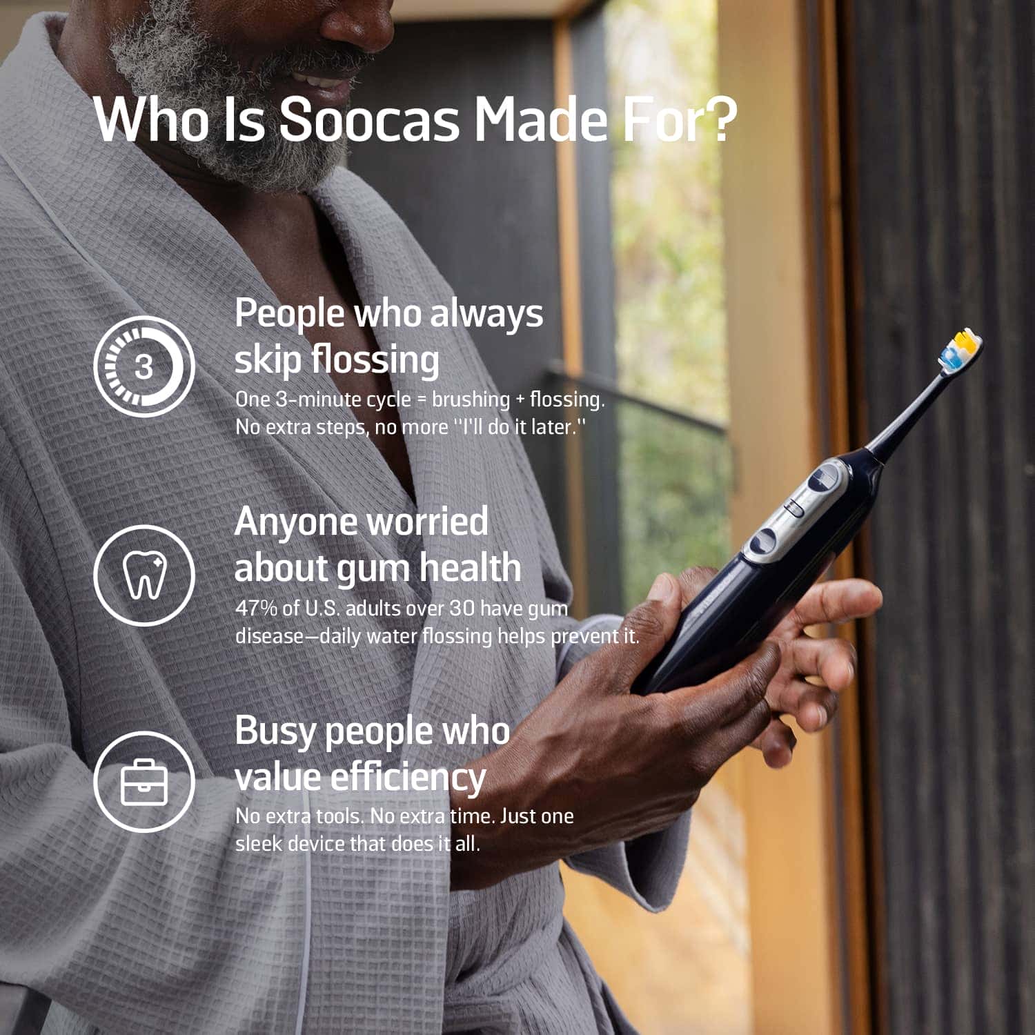 Soocas NEOS II electric toothbrush with water flosser - Image 24