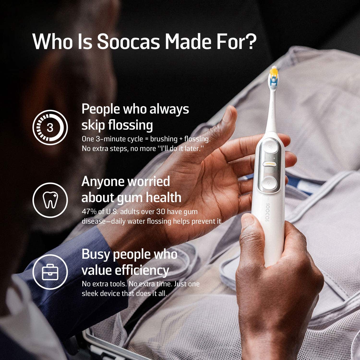 Soocas NEOS II electric toothbrush with water flosser - Image 46